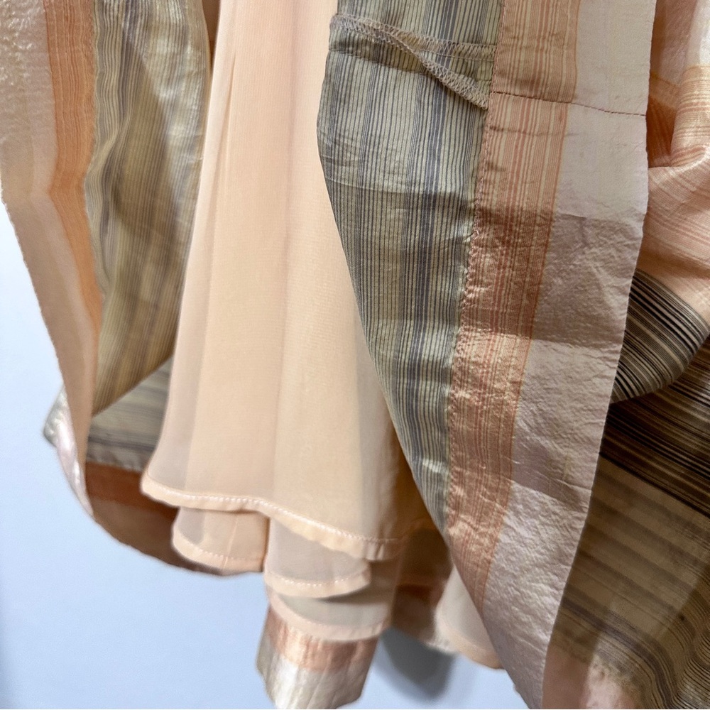 ARMANI‎ COLLEZIONI RARE Silk Strapless Stripe Midi Dress Sz 2 - Picture 8 of 13